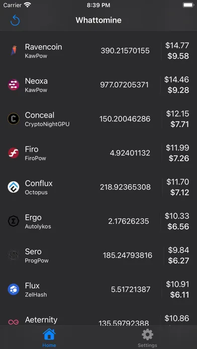 Hashrate: Mining calculator スクリーンショット