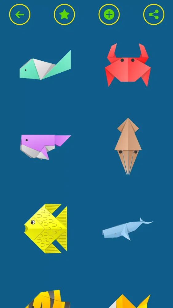 Ảnh chụp màn hình của Origami Fish & Aquatic Animals