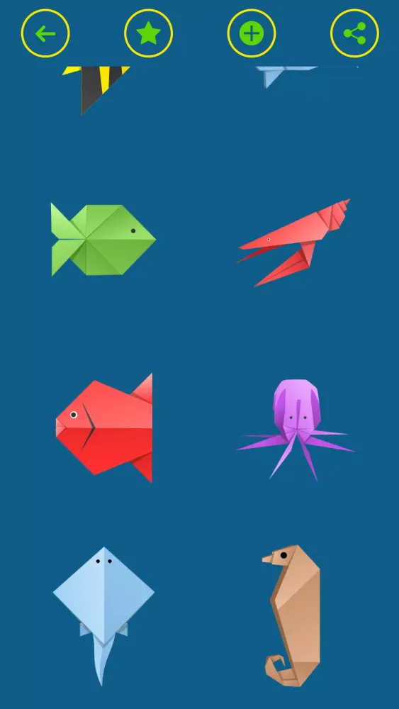Ảnh chụp màn hình của Origami Fish & Aquatic Animals