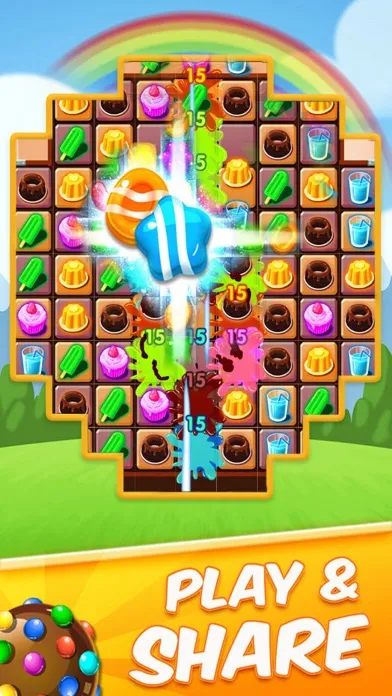 Capturas de tela do Forzen Cream - Ice Cake match3