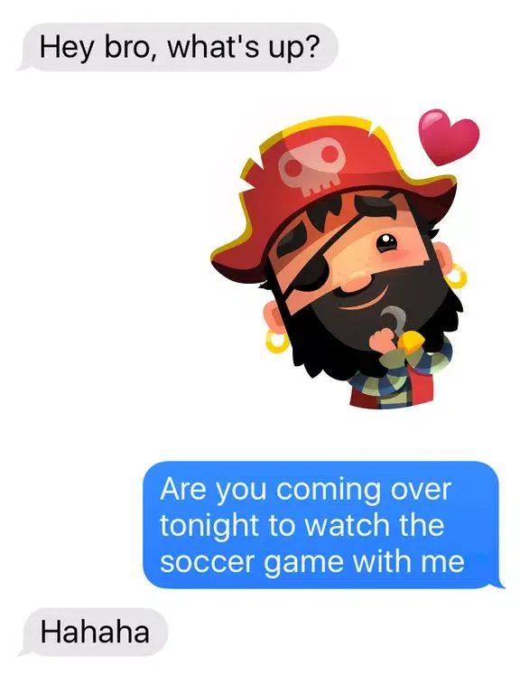 Pirate Kings Animated Stickers for Apple iMessage iPad  Ekran Görüntüleri