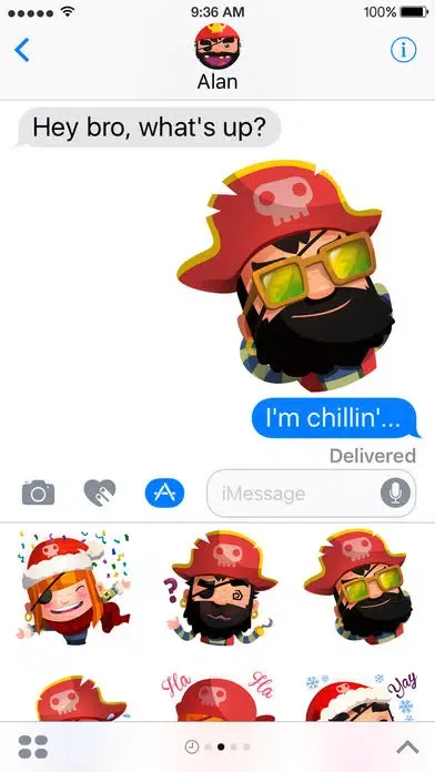 Pirate Kings Animated Stickers for Apple iMessage Ekran Görüntüleri