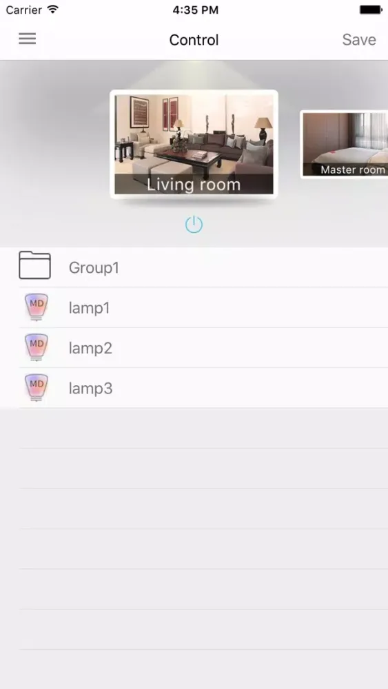 ภาพหน้าจอของ iGlo Smart Lighting