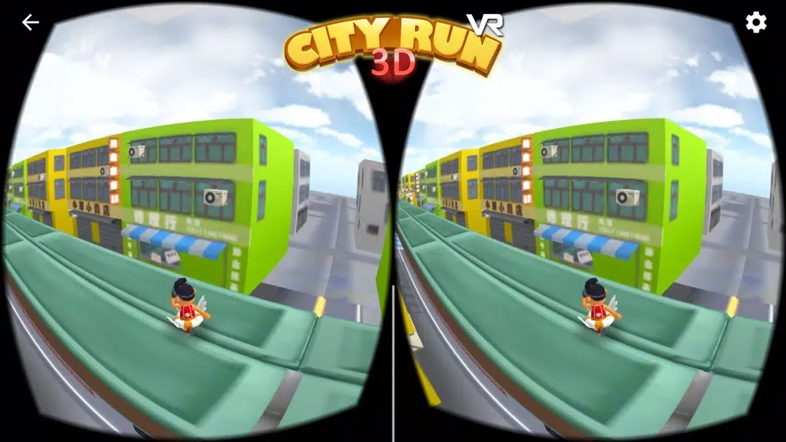 3D City Run VR for Google Cardboard-Parkour game! Ekran Görüntüleri