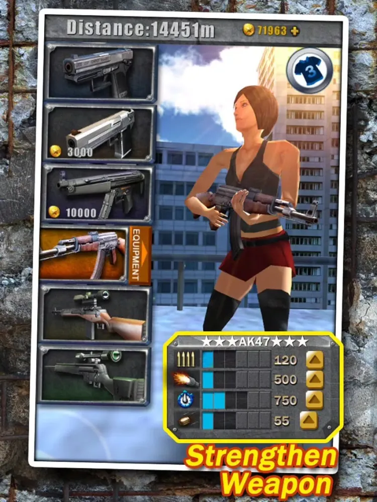 3D City Run Hot-The most classic girl zombie game! iPad 應用截圖