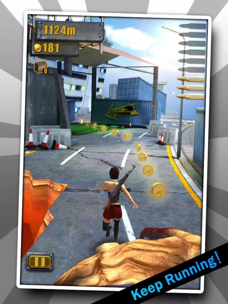 3D City Run Hot-The most classic girl zombie game! iPad 應用截圖