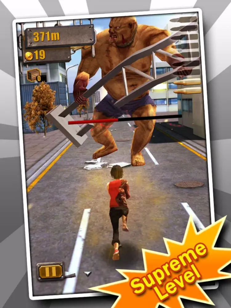 3D City Run Hot-The most classic girl zombie game! iPad 應用截圖