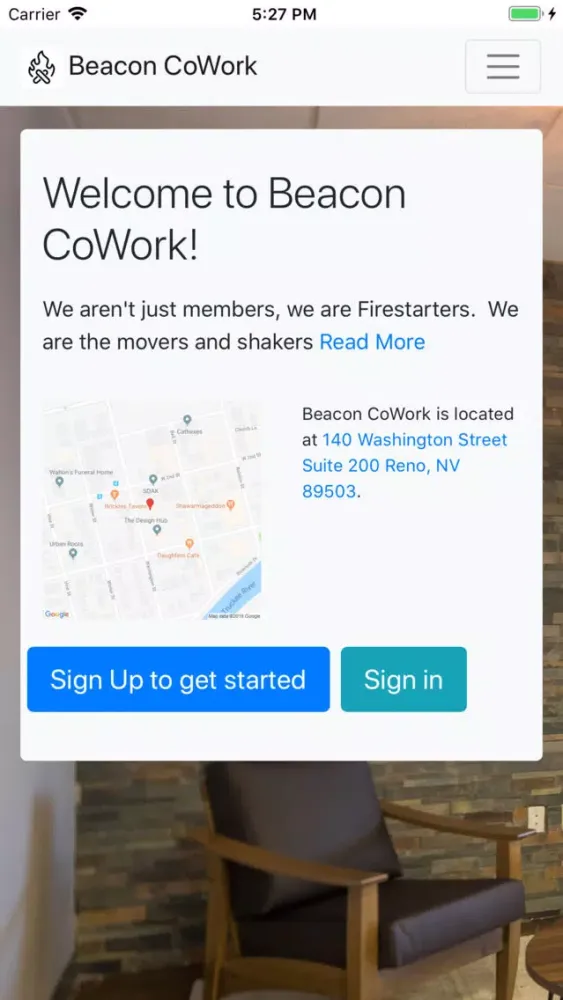 Tangkapan layar Beacon CoWork