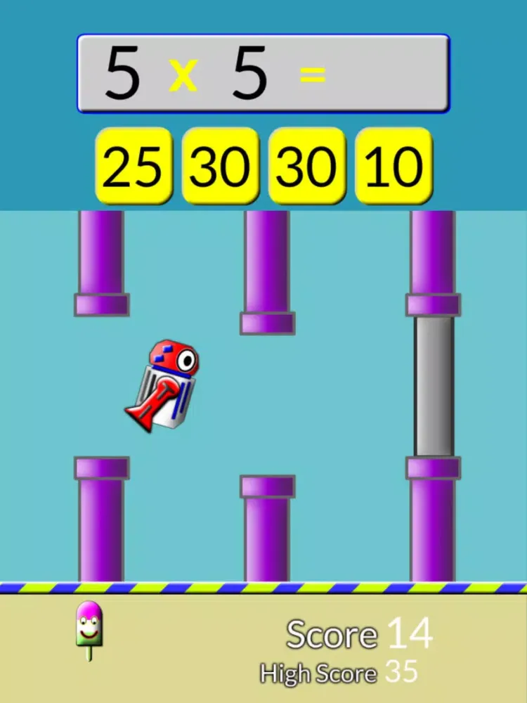 Gigabot Math Practice Drills for Grades 1 to 7 iPad  Screenshots
