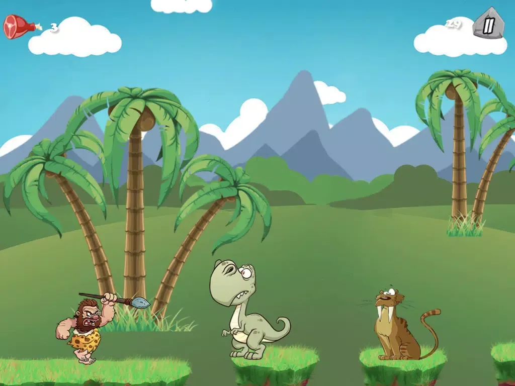 Caveman Feast Run iPad  Screenshots