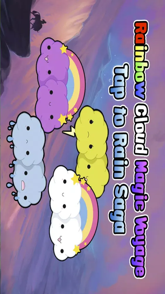 Rainbow Cloud Magic Voyage: Tap to Rain Saga سکرین شاٹس