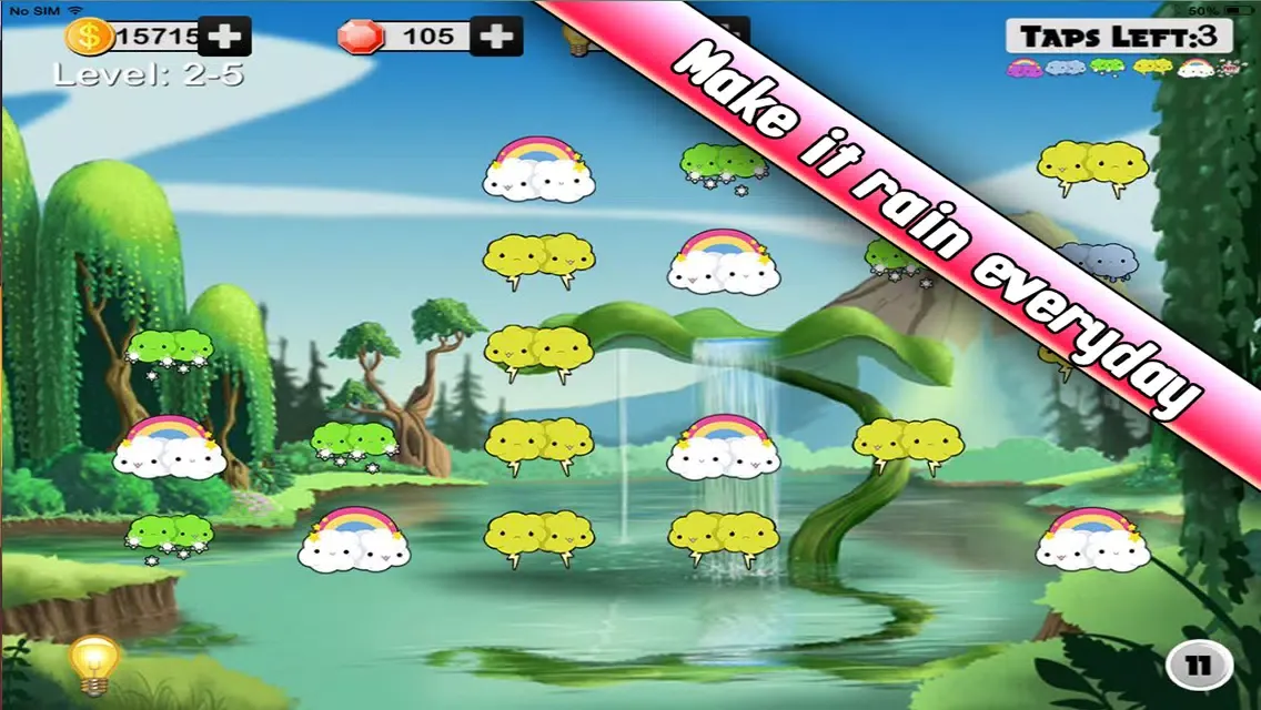 Rainbow Cloud Magic Voyage: Tap to Rain Saga سکرین شاٹس