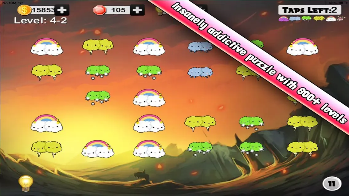 Rainbow Cloud Magic Voyage: Tap to Rain Saga سکرین شاٹس