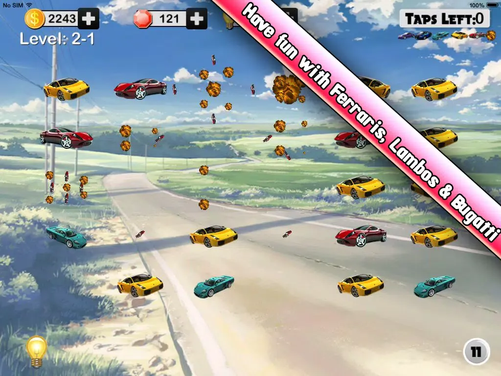 ภาพหน้าจอของ Highway Road trip Destruction: Super Cars Crash iPad 