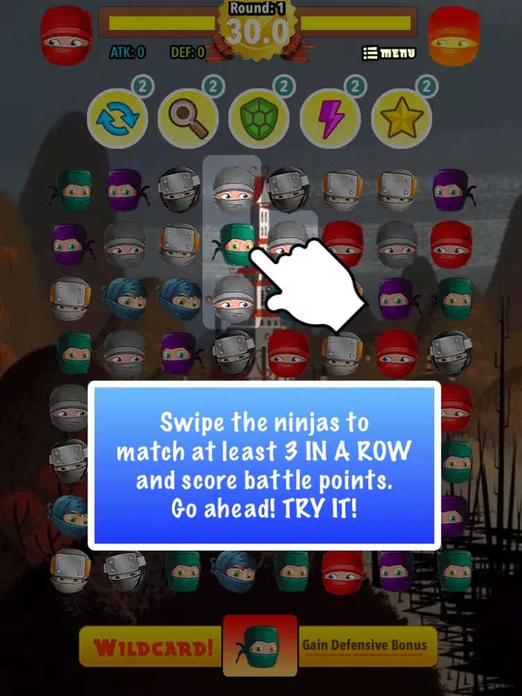 Captures d'écran de Tiny Ninja War Fighter Match iPad 