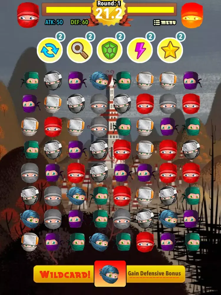 Captures d'écran de Tiny Ninja War Fighter Match iPad 