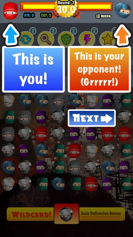 Captures d'écran de Tiny Ninja War Fighter Match