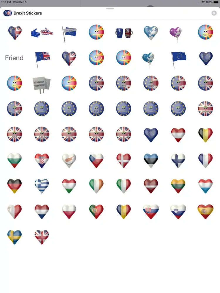 Captures d'écran de Brexit Stickers iPad 