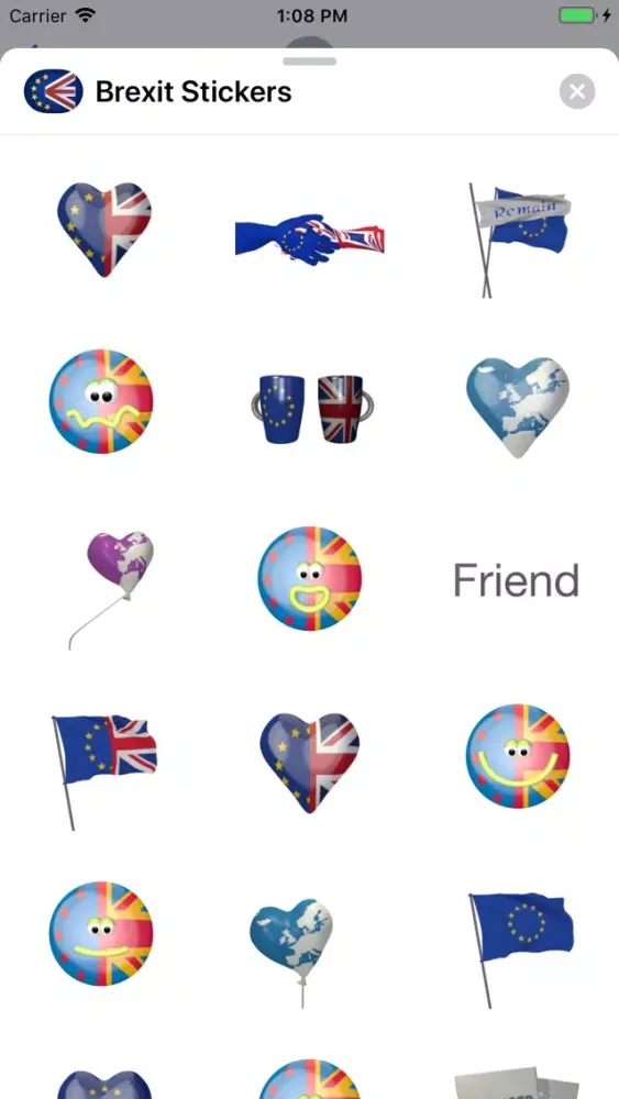 Captures d'écran de Brexit Stickers