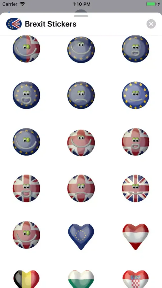 Captures d'écran de Brexit Stickers