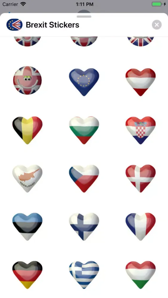 Captures d'écran de Brexit Stickers