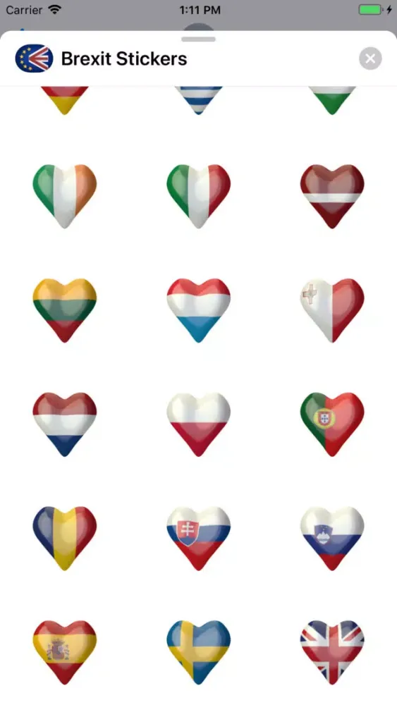 Captures d'écran de Brexit Stickers
