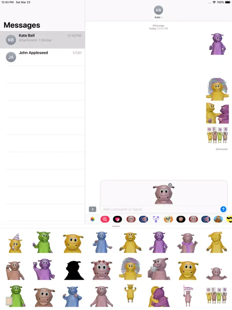 Piggly Stickers iPad 应用截图