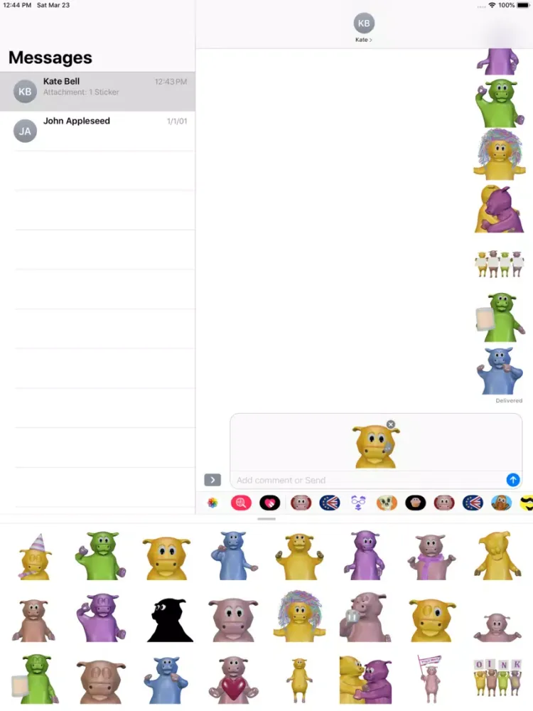 Piggly Stickers iPad 应用截图