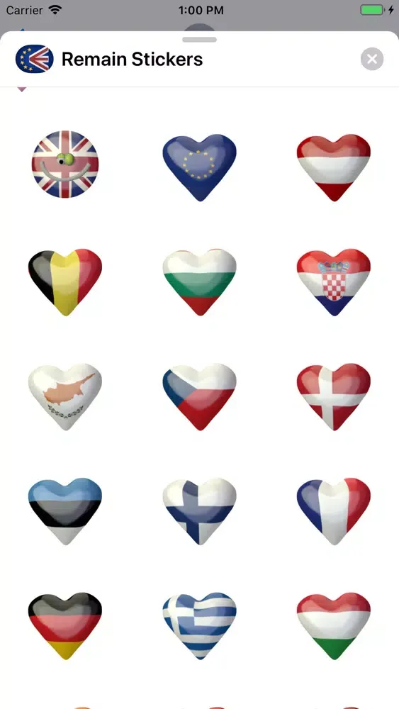 Zrzuty ekranu Remain Stickers