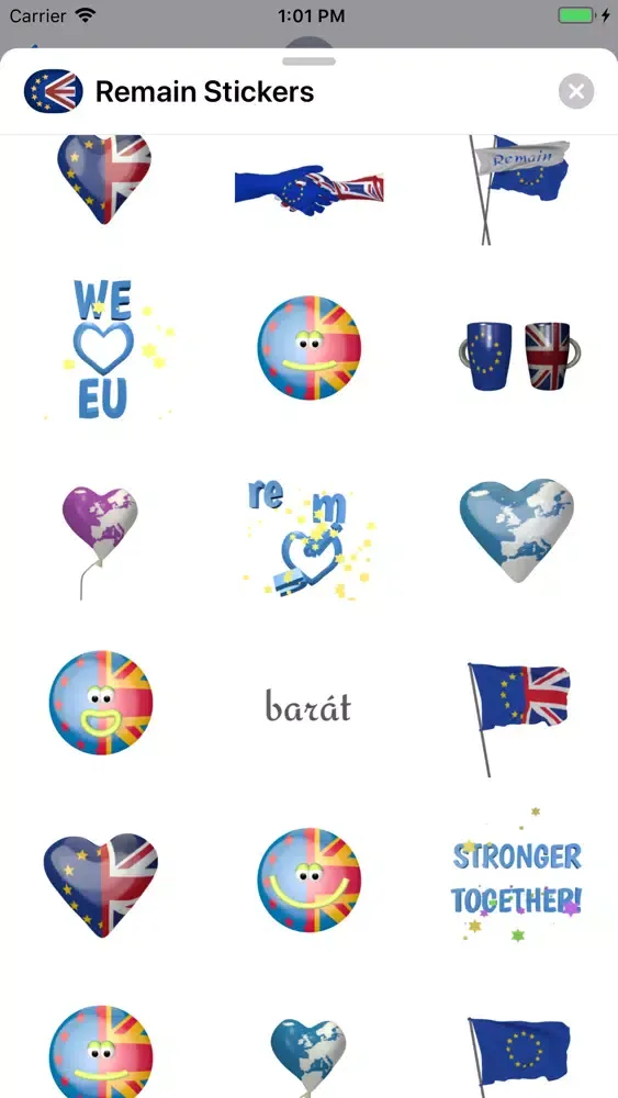 Zrzuty ekranu Remain Stickers