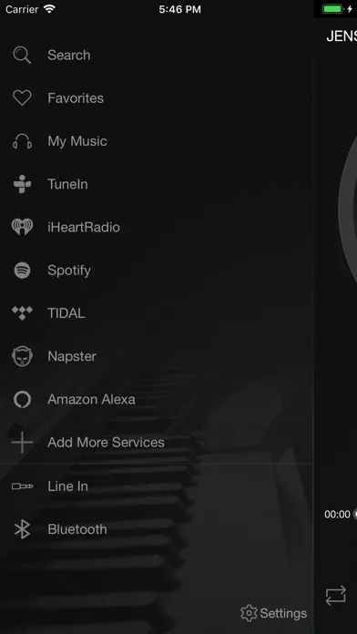 Tangkapan layar JENSEN WI-FI AUDIO