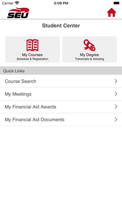 ภาพหน้าจอของ SEU MyPortal