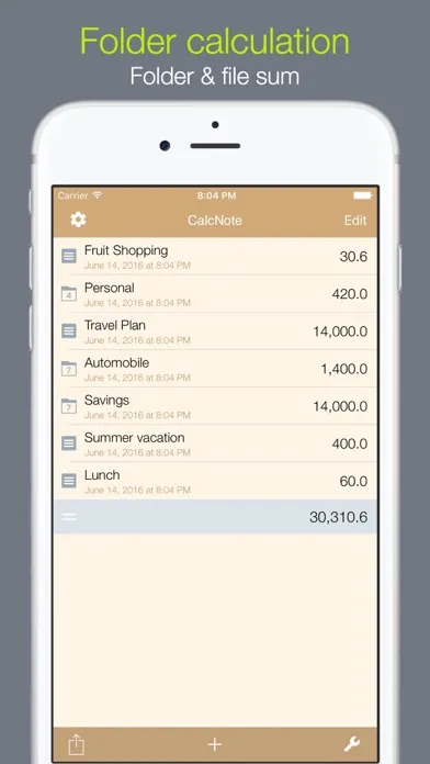 CalcNote = Calculator + Note LE应用截图