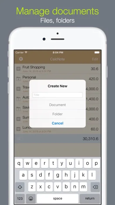 CalcNote = Calculator + Note LE应用截图
