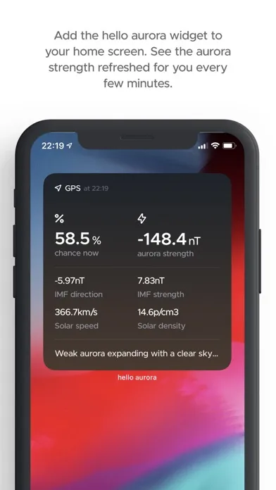 Screenshot di hello aurora: forecast app