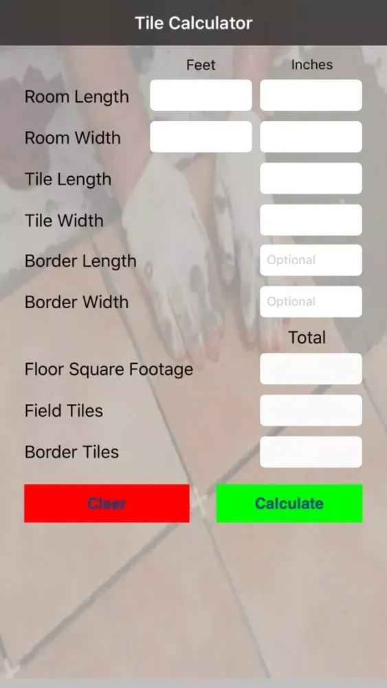 Tangkapan layar Tile Calculator