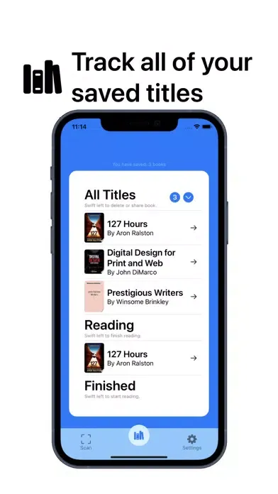 Ảnh chụp màn hình của Bookshlf: Scan to save books