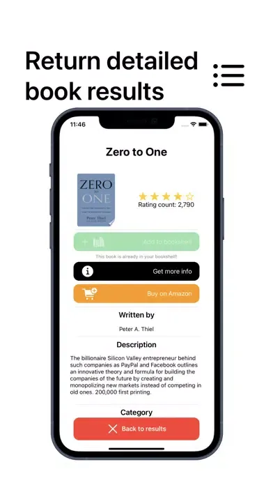 Ảnh chụp màn hình của Bookshlf: Scan to save books