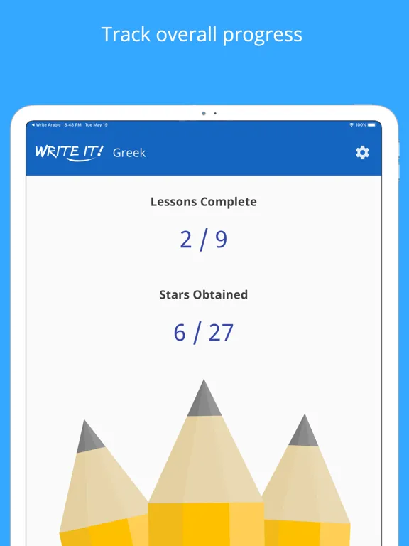 ภาพหน้าจอของ Write It! Greek iPad 