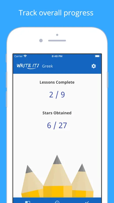 ภาพหน้าจอของ Write It! Greek