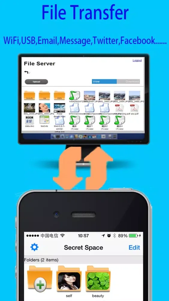 USB Disk-Protect Photo albums+Videos.Audios Player+Personal Document Viewer+File Share應用截圖