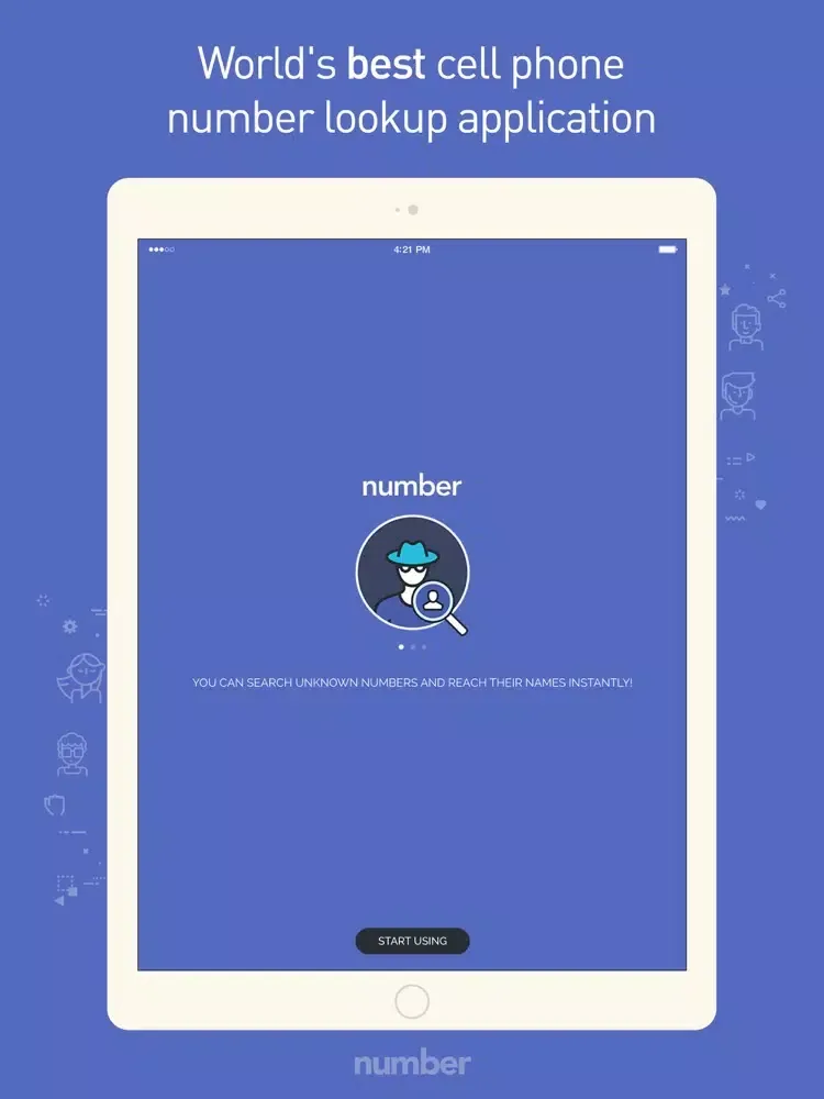 Ảnh chụp màn hình của Number Search & Find hidden friends for Facebook iPad 