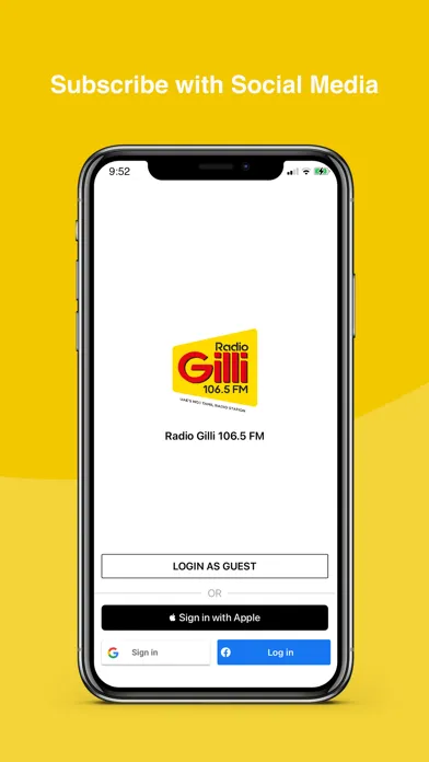 Tangkapan skrin Radio Gilli 106.5 FM
