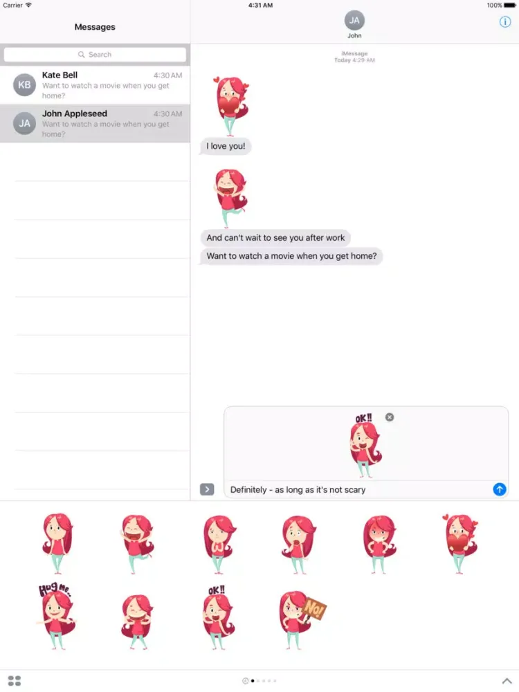Ava Stickers iPad  স্ক্রিনশট
