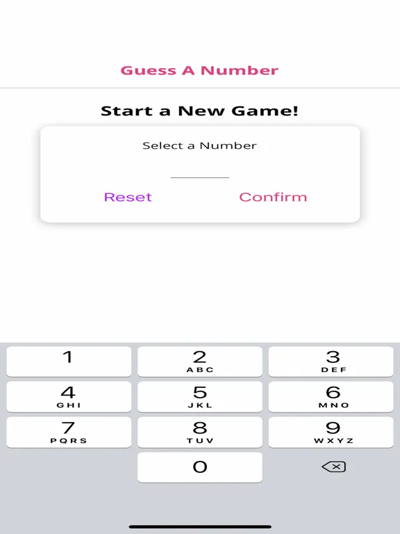 Tangkapan layar Jesse Krim - Guess Number iPad 