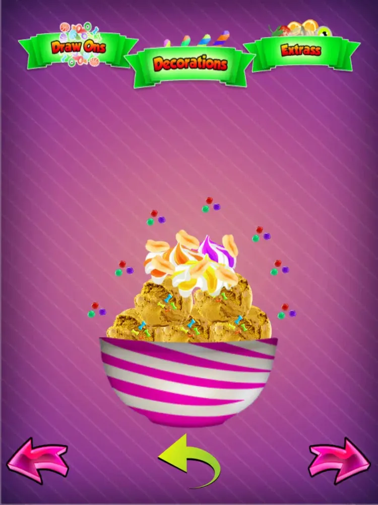 Ice Cream Sundae Maker Party - Make DIY Frozen Icecream Cups & Cones : Cooking Games for Kids iPad  Screenshots