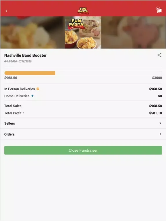 ภาพหน้าจอของ Fun Pasta Fundraising iPad 