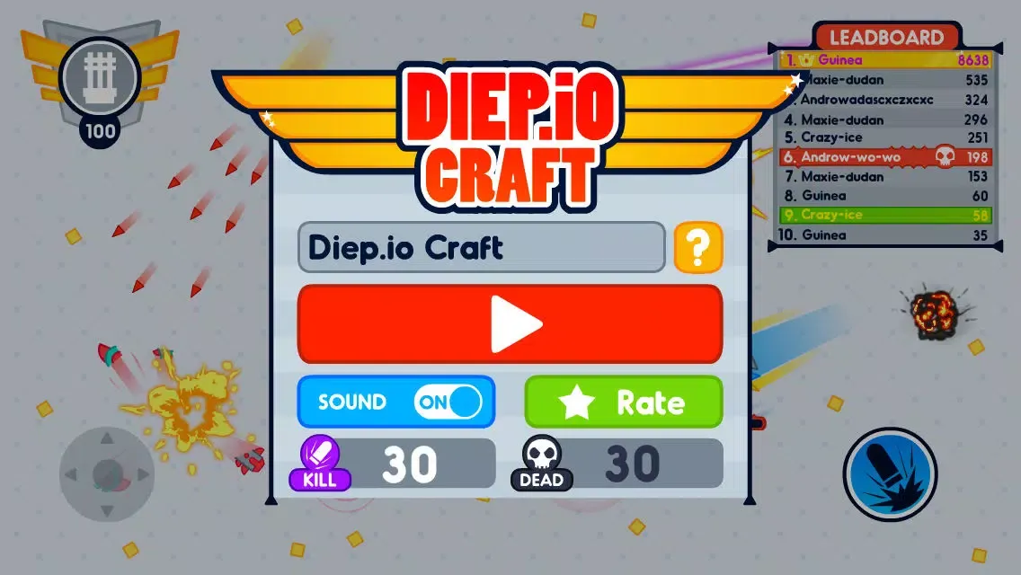 Zrzuty ekranu Diep Craft - Fast Tank IO Online Battle Game