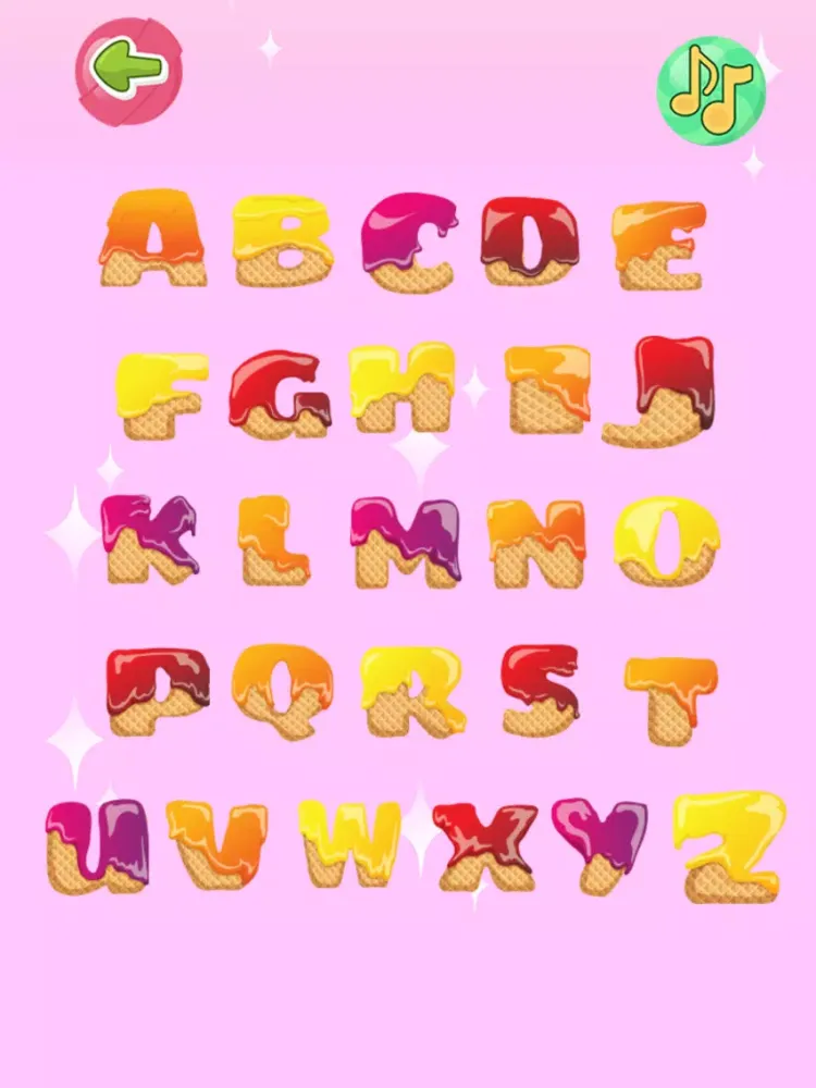 Tangkapan layar ABC Alphabet Music iPad 