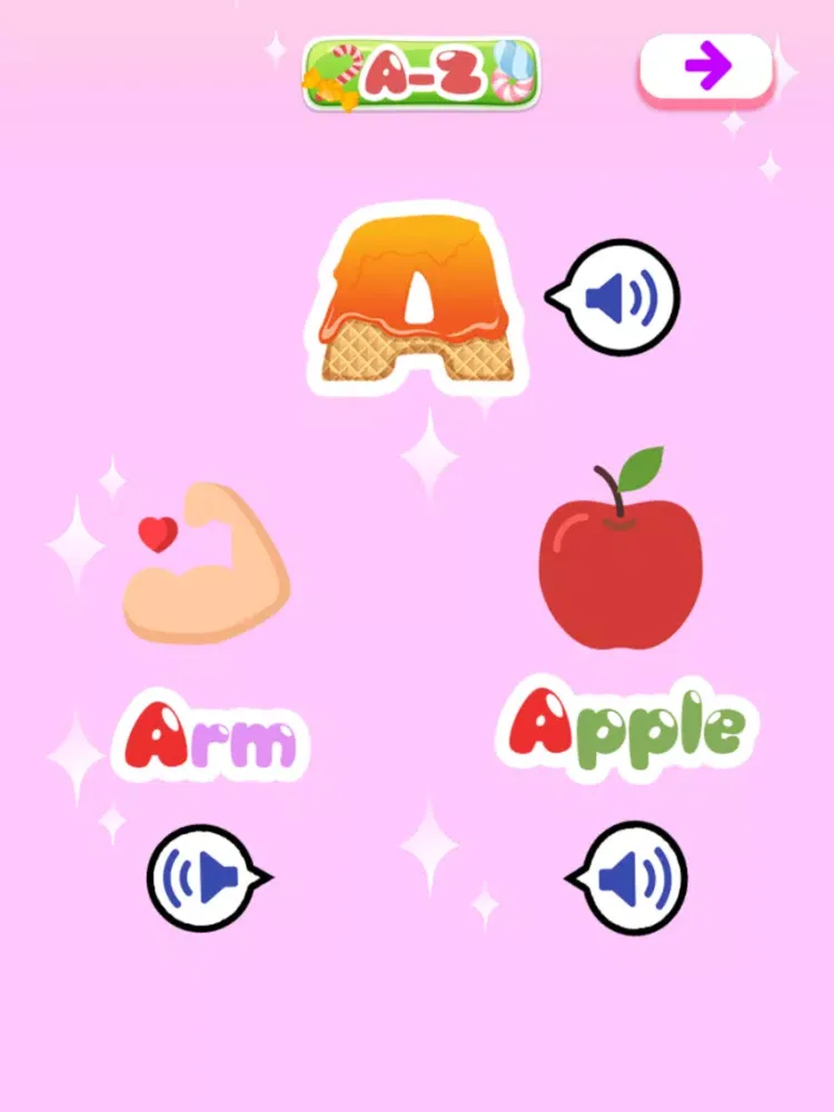 Tangkapan layar ABC Alphabet Music iPad 